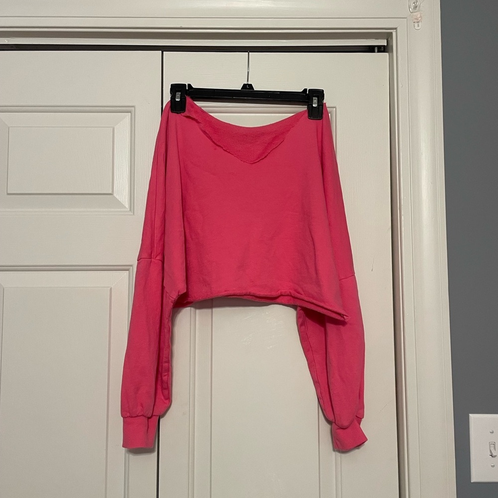 SHEIN Pink Off-the-Shoulder Sweater